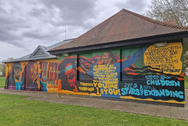 Handsworth Park in Birmingham became the canvas for a vibrant tribute to the late poet Benjamin Zephaniah
