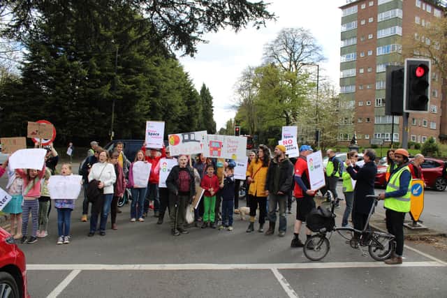 Campaigners at the Better Streets for Birmingham demonstration
