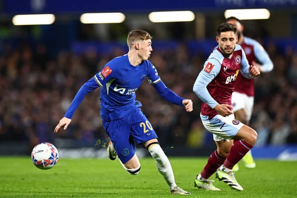 Chelsea and Aston Villa meet in the Premier League on Saturday. Cole Palmer is a doubt and Alex Moreno is injured. (Photo by HENRY NICHOLLS/AFP via Getty Images)