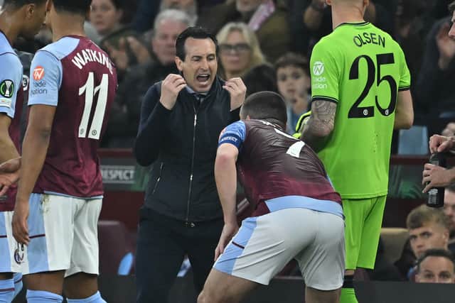 Unai Emery was infuriated by Villa's lack of control against Olympiacos.