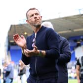 Gary Rowett applauds the fans at the final whistle