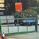 CCTV shows the moment a fly-tipper dumps a truck full of branches and hedge trimmings onto a busy road in Aston, Birmingham, on May 4, 2024