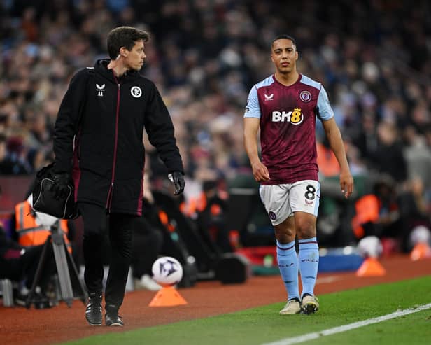 Youri Tielemans has been dealing with a groin injury in recent weeks. Unai Emery has ruled him out of Aston Villa’s final game. (Image: Getty Images)