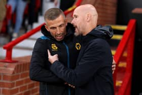 Gary O'Neil (left) wouldn't be best pleased if Erik ten Hag (right) takes two of Wolves' most exciting youngsters.