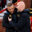 Gary O'Neil (left) wouldn't be best pleased if Erik ten Hag (right) takes two of Wolves' most exciting youngsters.