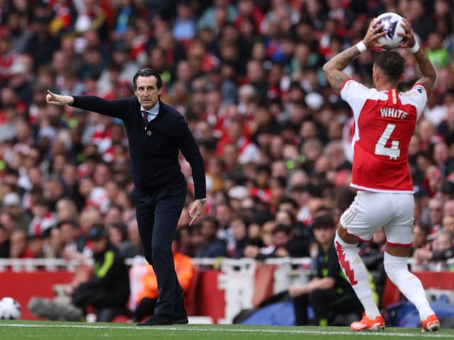 Unai Emery managed Arsenal in England before returning to take charge of Aston Villa. He is admired by a Champions League winning player. (Photo by ADRIAN DENNIS/AFP via Getty Images)