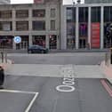 Oozells Way and Broad Street junction in Birmingham
