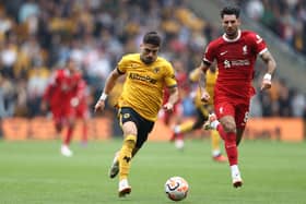 Pedro Neto hasn't played for Wolves for two months. It is hoped he could return against Liverpool. (Photo by Naomi Baker/Getty Images)