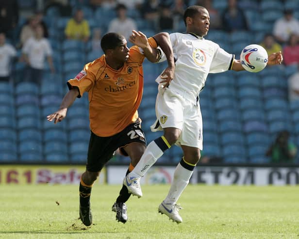 Mark Little (L) began his career at Wolves. He's now playing in Wales for Penybont. (Photo by Christopher Lee/Getty Images)