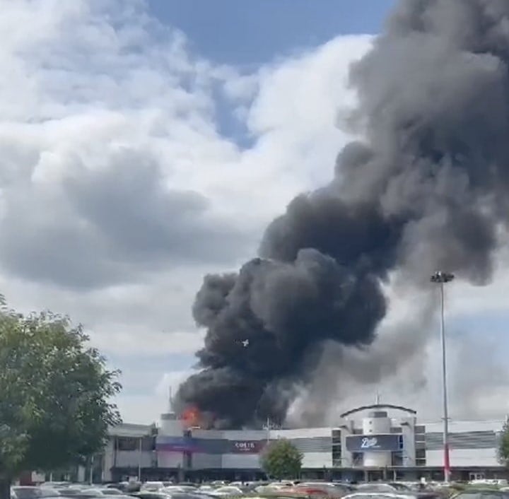Huge fire breaks out at Fort Dunlop factory in Birmingham by M6
