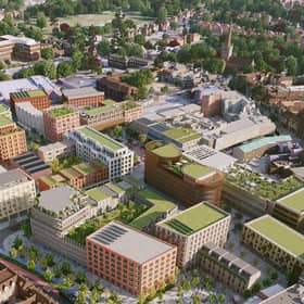 Mell Square redevelopment plan. CGI concept design for a redeveloped Mell Square in Solihull town centre