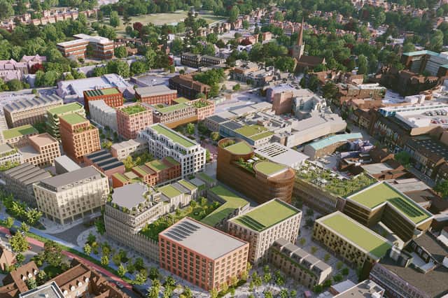 Mell Square redevelopment plan. CGI concept design for a redeveloped Mell Square in Solihull town centre
