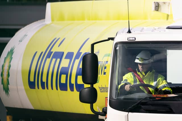 A fuel tanker lorry being driven into the BP Plc fuel terminal in Hemel Hempstead in 2021 (Photo: Dan Kitwood/Getty Images)