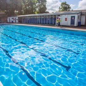 The outdoor pool at Ashby Leisure Centre.