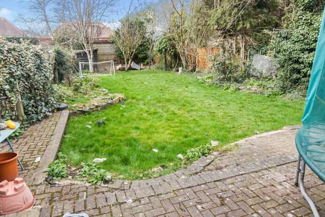 The generous private rear garden, offering plenty of outdoor space and clear potential for extension or landscaping, subject to planning permission