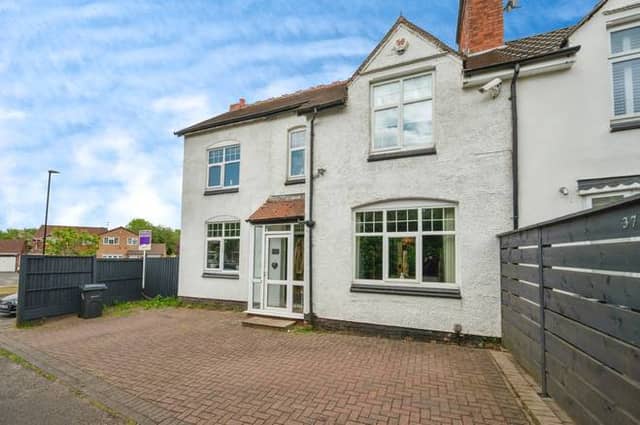 A smart detached home occupying a generous corner plot on Rubery Lane