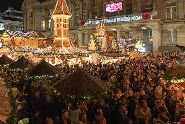 The Birmingham Frankfurt Christmas Market attracts thousands of people every year