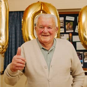 Eric Lucas on his 100th birthday in 2025