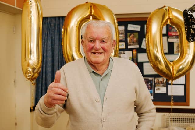 Eric Lucas on his 100th birthday in 2025