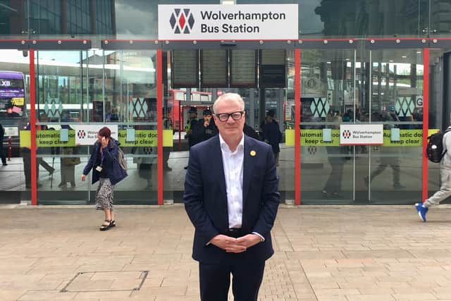 West Midlands Mayor Richard Parker at Wolverhampton Bus Station