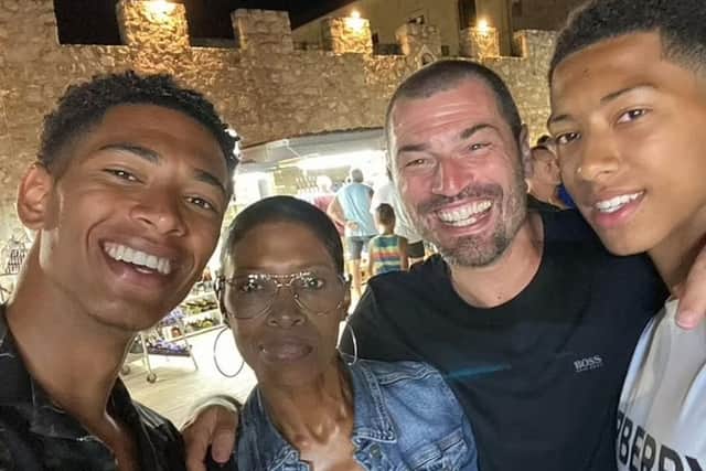 Jude, Denise, Mark and Jobe Bellingham in Qatar