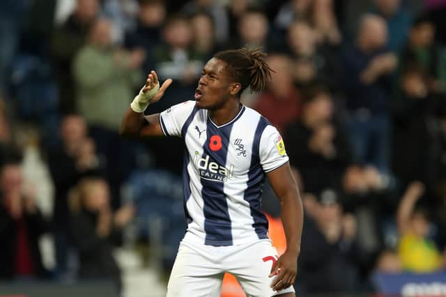 Brandon Thomas-Asante was banned retrospectively for violent conduct in the FA Cup at Chesterfield. (Photo by Adam Fradgley/West Bromwich Albion FC via Getty Images).