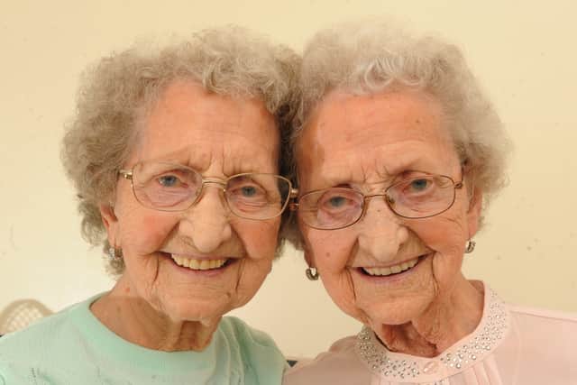 The Tipton Twins, from left to right, Lilian Cox and Doris Hobday