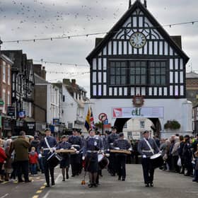 Remembrance parade Bridgnorth town centre 