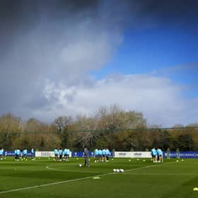 Albion players in training during the international break
