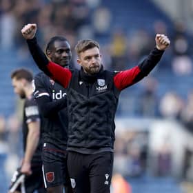 BLACKBURN, ENGLAND - APRIL 6: James Morrison Interim Head Coach of West Bromwich Albion celebrates the 0-0 draw with the West Bromwich Albion fans as he punches the air with both hands after the Sky Bet Championship match between Blackburn Rovers and West Bromwich Albion at Ewood Park on April 6, 2026 in Blackburn, United Kingdom. (Photo by Adam Fradgley/West Bromwich Albion FC via Getty Images)
