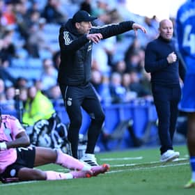 Leicester boss Gary Rowett during the 1-1 draw against basement boys Sheffield Wednesday on Easter Monday. (Photo by Mark Sutton/Getty Images)