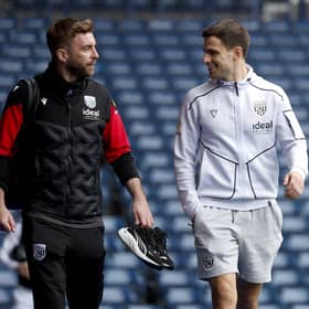 WEST BROMWICH, ENGLAND - APRIL 10: James Morrison Interim Head Coach of West Bromwich Albion and Jayson Molumby of West Bromwich Albion arrive at the stadium ahead of the Sky Bet Championship match between West Bromwich Albion and Millwall at The Hawthorns on April 10, 2026 in West Bromwich, United Kingdom. (Photo by Adam Fradgley/West Bromwich Albion FC via Getty Images)