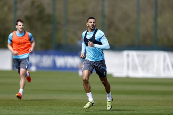 WALSALL, ENGLAND - APRIL 15: Karlan Grant of West Bromwich Albion during a first team training session at West Bromwich Albion Training Ground on April 15, 2026 in Walsall, England.  (Photo by Adam Fradgley/West Bromwich Albion FC via Getty Images)