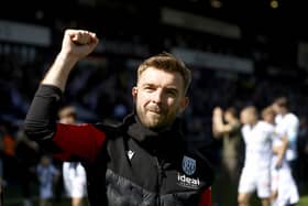 WEST BROMWICH, ENGLAND - APRIL 25: James Morrison Interim Head Coach of West Bromwich Albion leads the players on a lap of appreciation to thank the West Bromwich Albion fans for the support during the season after the 0-0 result that secured Championship safety in the Sky Bet Championship match between West Bromwich Albion and Ipswich Town at The Hawthorns on April 25, 2026 in West Bromwich, United Kingdom. (Photo by Adam Fradgley/West Bromwich Albion FC via Getty Images)