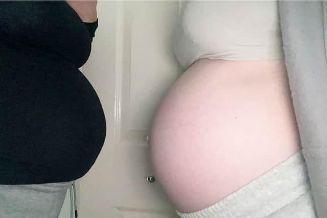 Mum and daughter's baby bumps