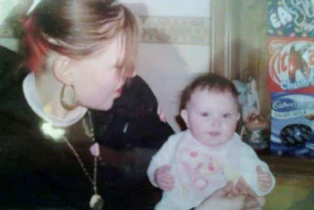 Meire Higgins with baby Jodie Higgins