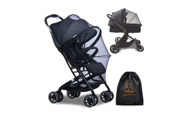The Orzbow universal pram mosquito net is designed to help protect babies from insects during summer outings.