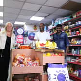 L-R: BCRS Business Loans senior business development manager Lynn Wyke with store owners Nantha Sathasivam and Vivek Thanabalasingam