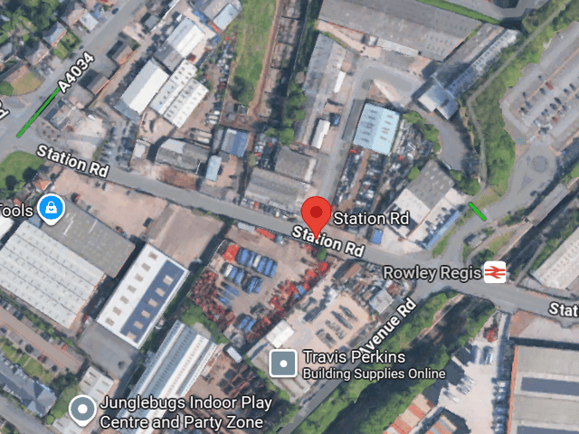 The baby was found at a warehouse on Station Road in Rowley Regis