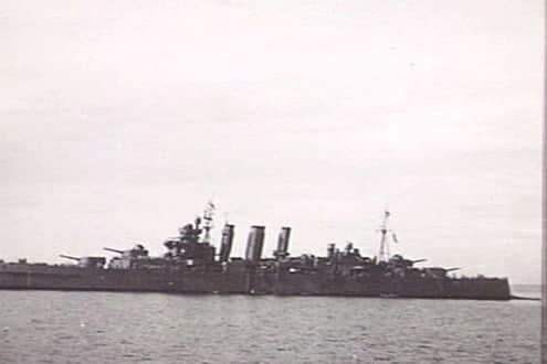 HMS Shropshire in 1945