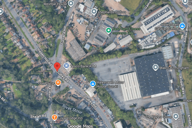 Dudley Road junction of Furnace Hill in Halesowen.