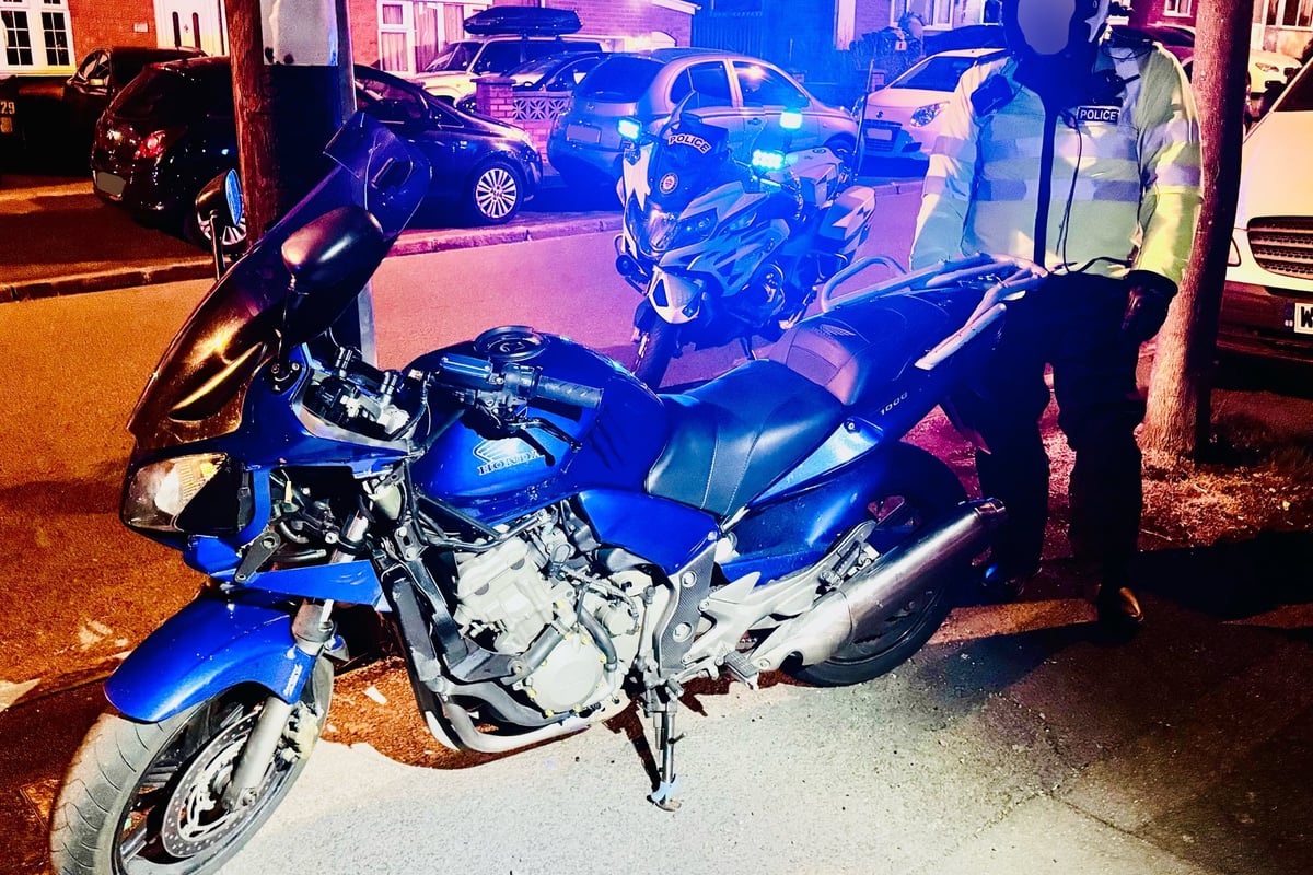 Rider arrested after cloned bike stopped and knife found