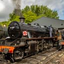Stanier Mogul LMS No. 13268 being prepared for service at Bridgnorth yard