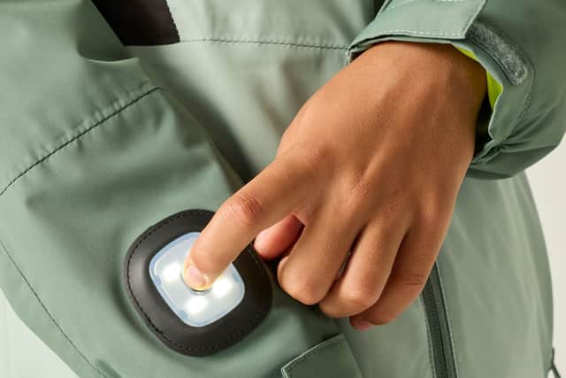 Regatta's Beamz Waterproof Insulated Jacket incorporates Regatta’s Brite Light sleeve torch technology, and it's in the back to school sale.