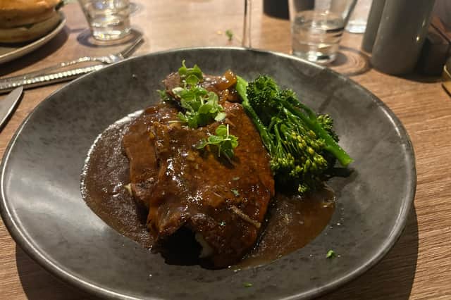 The blade of beef at Moddershall Oaks was a highlight of dinner, beautifully presented and packed with rich, comforting flavour.