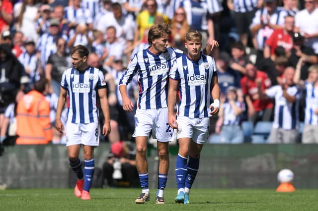 Isaac Price after his second and Albion's third goal from the penalty spot against Burnley.