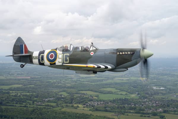 A Spitfire taking to the skies