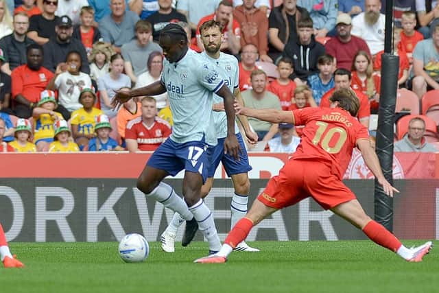 Ousmane Diakite in the midfield battle.