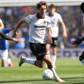 Fer Lopez on the ball for Wolves at Birmingham City