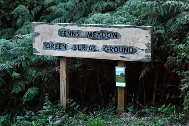 Police have been working at the Fenns Meadow Green Burial Ground